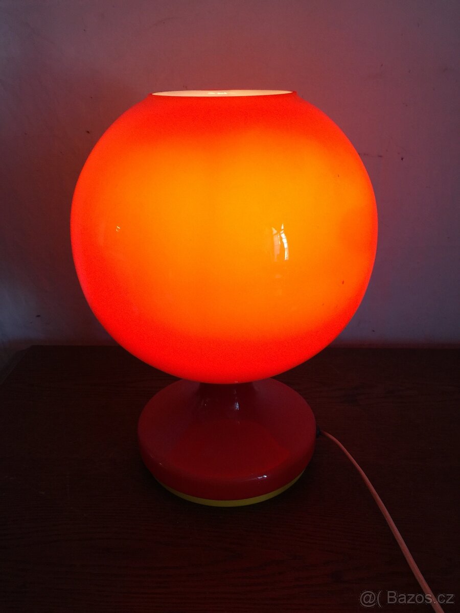 Oranžová skleněná lampa Štěpán Tabery