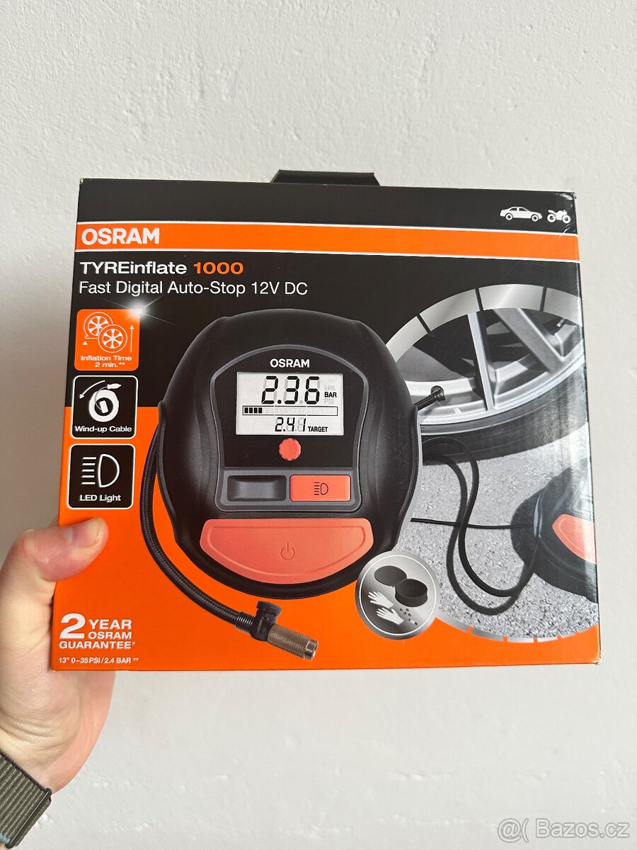 Nový Digitální kompresor OSRAM TYREinflate 1000