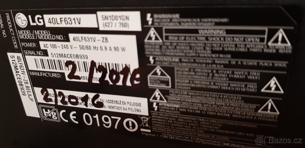 Tv smart lg wifi,hevc 265...102cm full hd tv