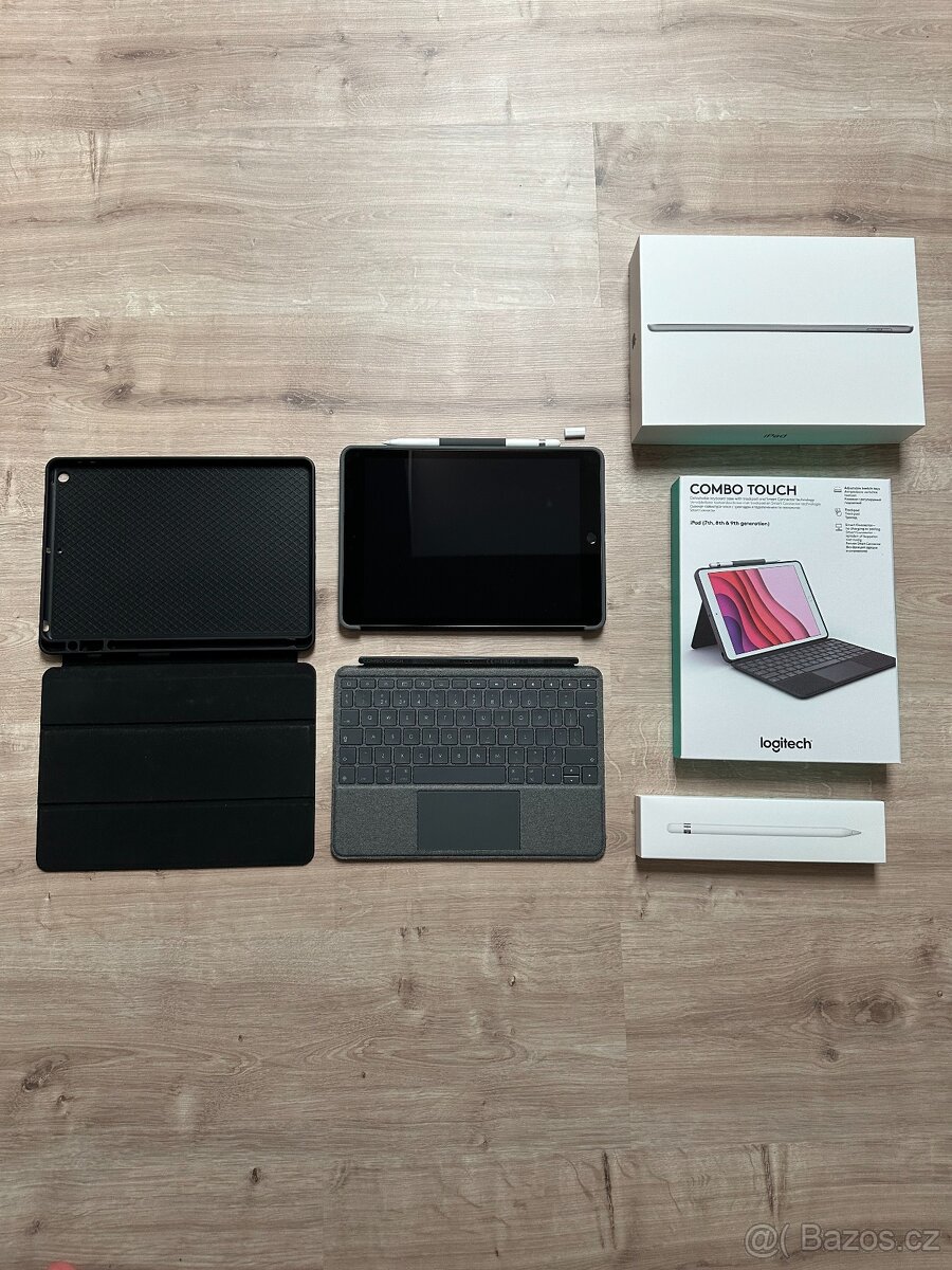 iPad 9. generace + Apple Pencil + Logitech klávesnice – TOP