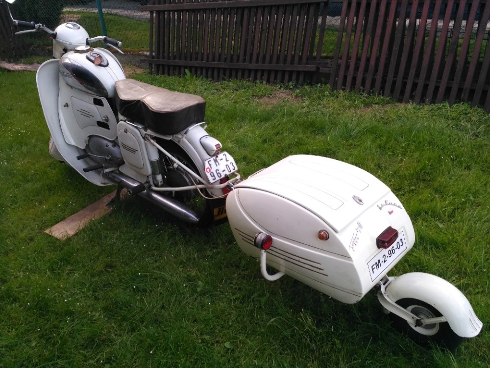 Jawa 250 1956 + Pav , ČZ 150 půlbuben
