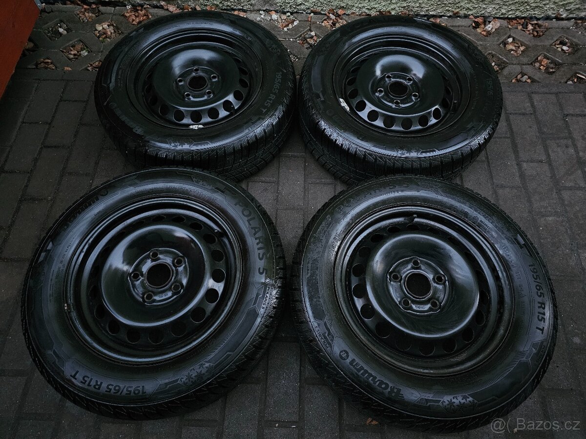 Zimní kola 15" 5x112 Škoda Octavia II ET47 VW Golf Barum