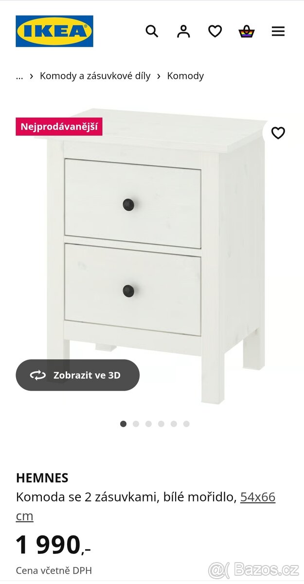 IKEA noční stolek Hemnes