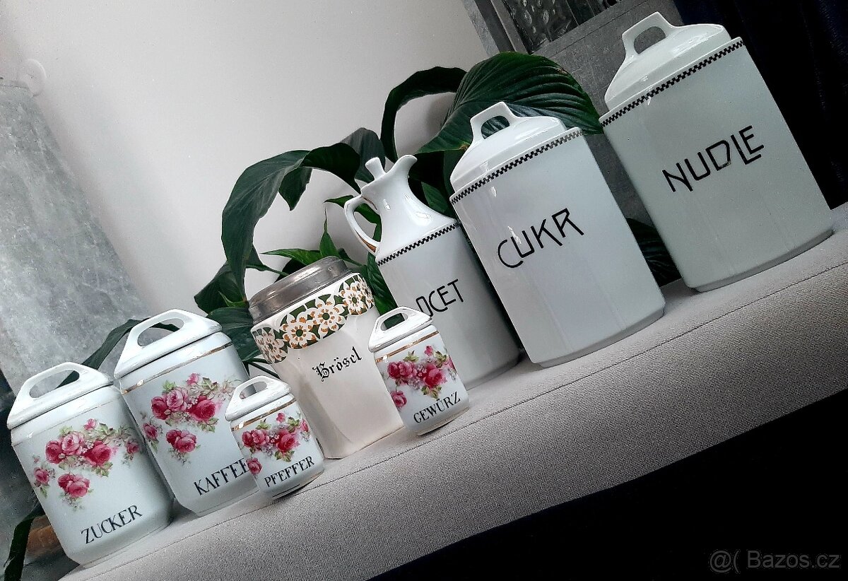 Retro keramické dózy, značené..