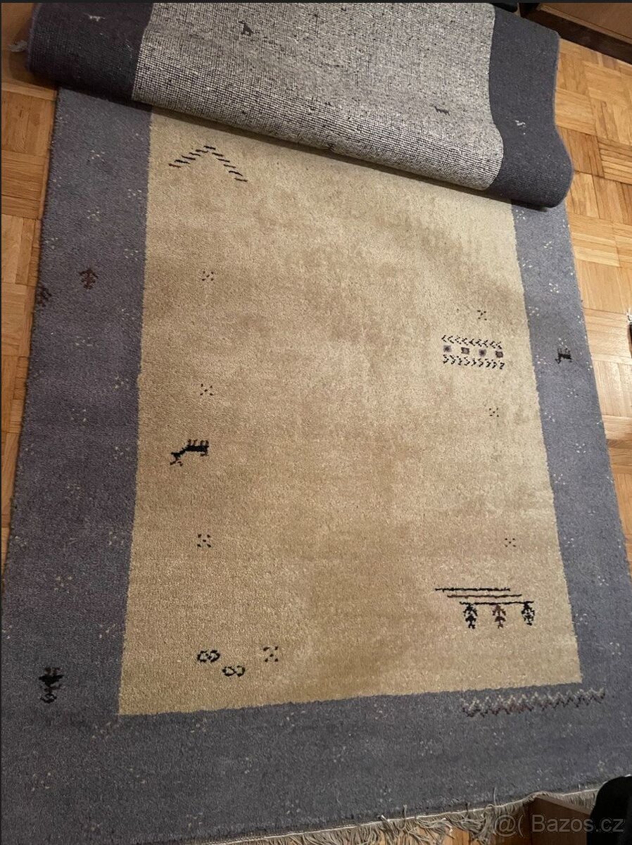 INDO GABBEH ručně vázaný koberec IKEA, 100% vlna,140x200cm