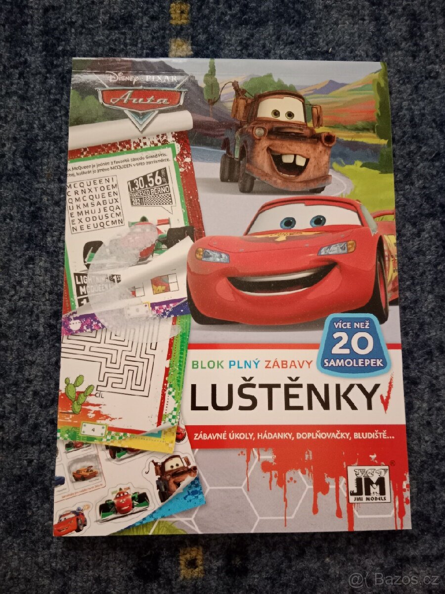 Sešit s úkoly Auta