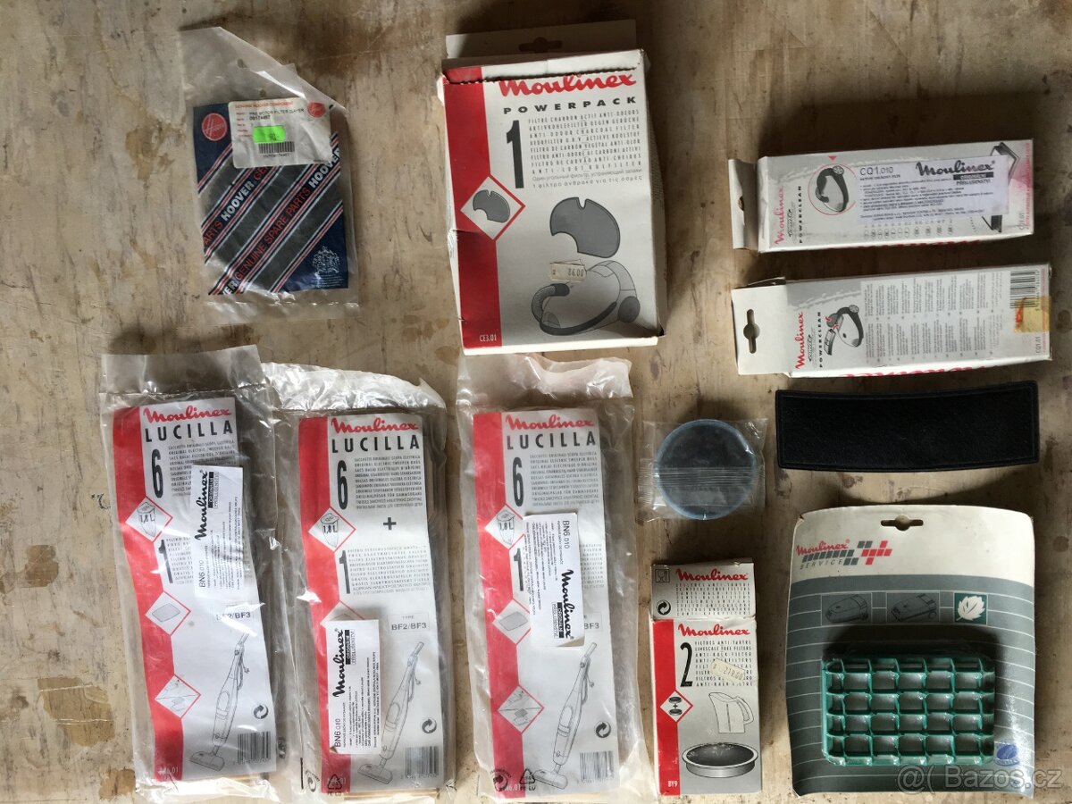 Sáčky a uhlíkové filtry do vysavačů Moulinex / Eta
