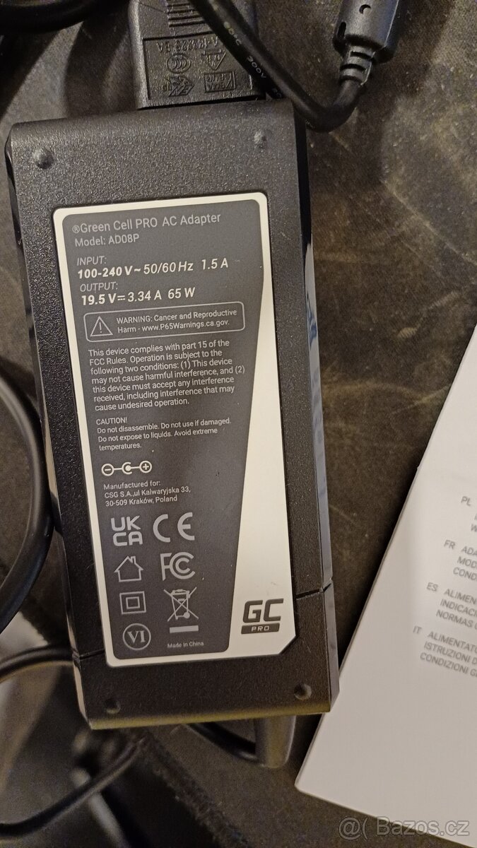 Nabíječka k notebooku AC ADAPTER
