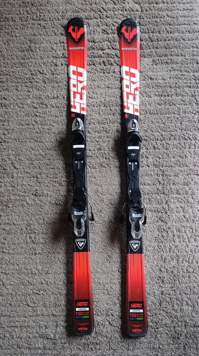 Prodám lyže Rossignol HERO 150 cm