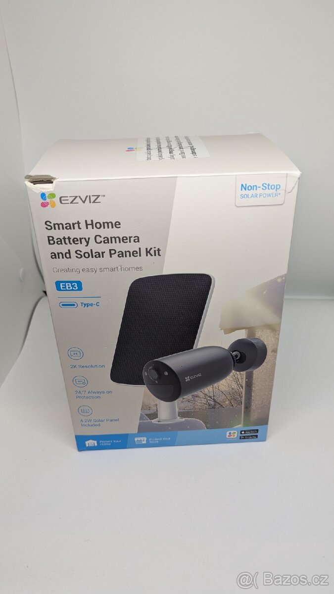 IP kamera EZVIZ EB3-C s baterií a solárním panelem