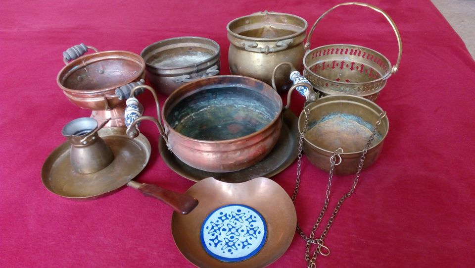 Mosazné měděné nádoby