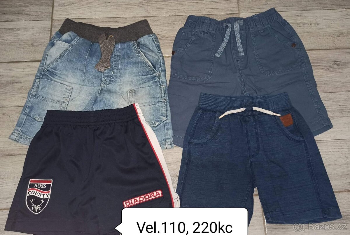 4x kraťasy vel. 110