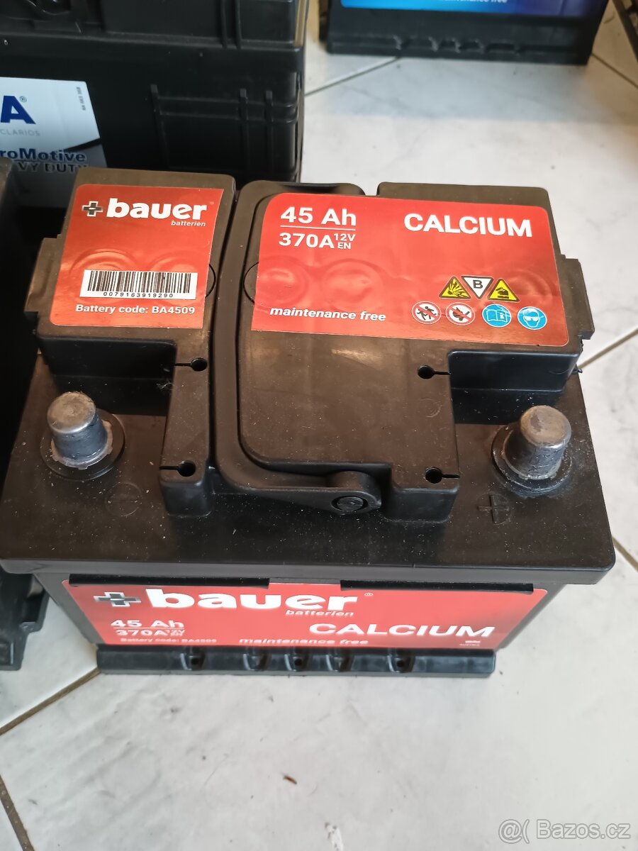 Prodám použitou autobaterii Bauer 45 Ah
