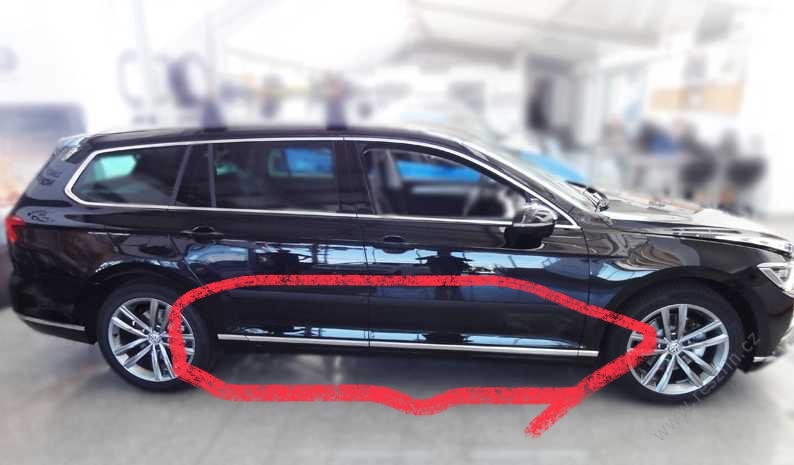 Passat b8 boční lišty