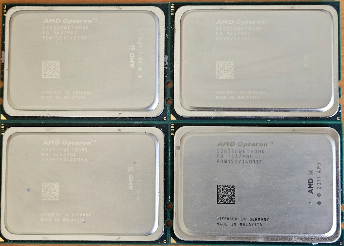 4x CPU AMD Opteron 6320 8 jádrová 16MB 2,80 Ghz
