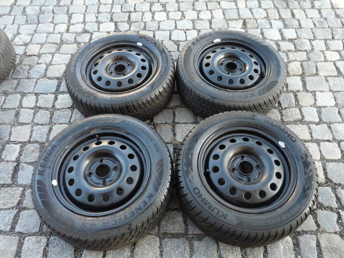 ZIMNÍ PNEU + DISKY 195/60R15 FORD FUSION