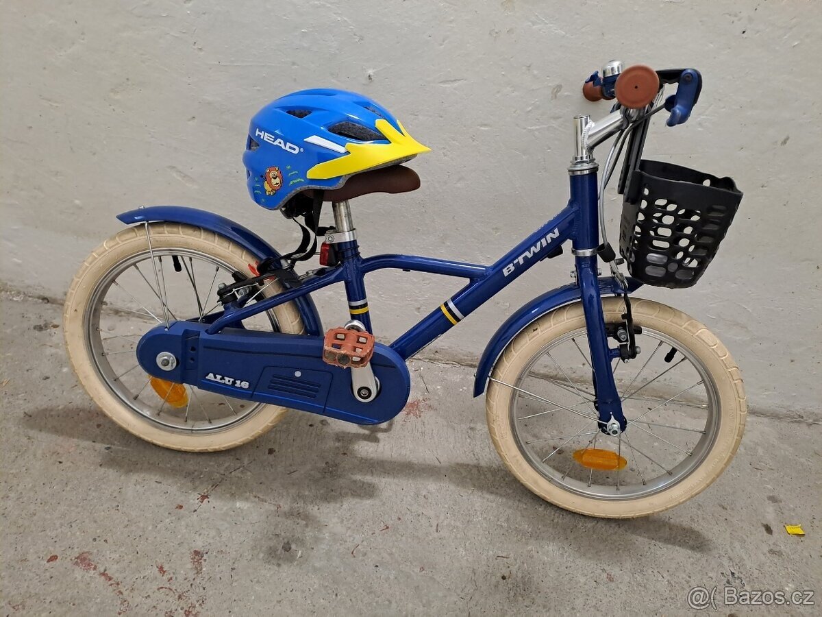 Dětské btwin kolo 16 TOP stav + helma