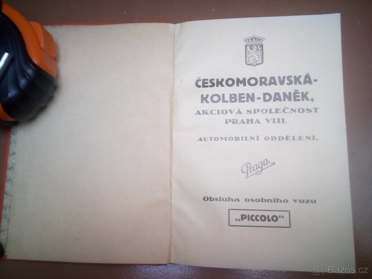 Praga Piccolo 1929 -obsluha osobního vozu-originál