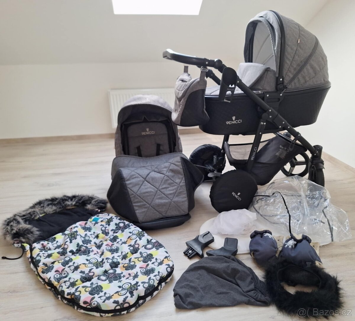 VENICCI Kombinovaný kočárek Shadow – Denim Grey