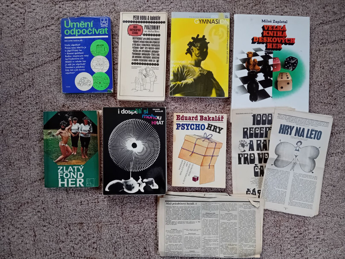 6 knih Prázdniny se šlehačkou, Zlatý fond her, Psychohry, ..