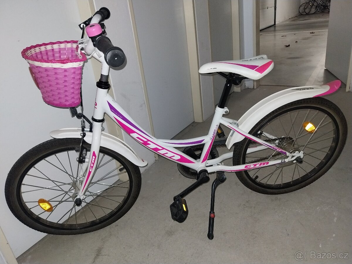 Kvalitní dětské kolo CTM Maggie /růžová bílá/ pěkný stav