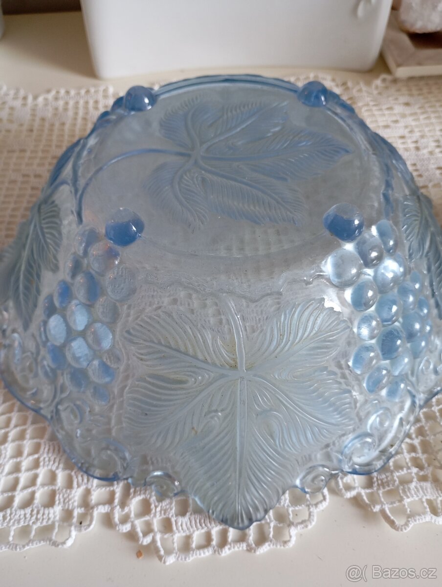 Retro mísa modré sklo