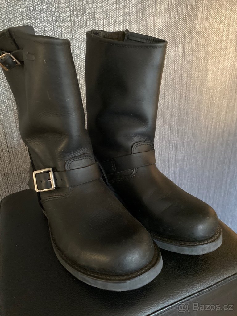 Motorkářské kožené boty, velikost 7,5