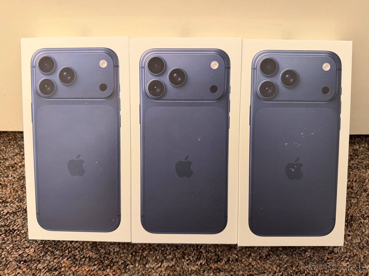 Apple iPhone 17 Pro Max 256 a 512gb Deep blue. 2r CZ zaruka