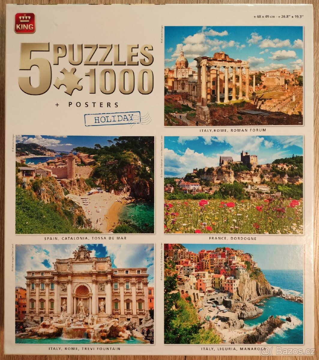 King puzzle cestování 5x1000 dílků
