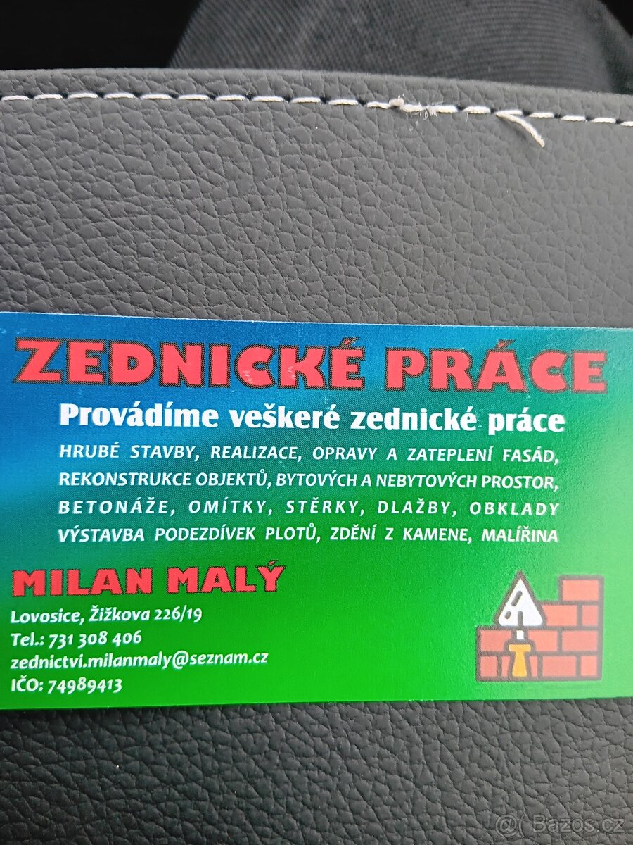 Nabídka zednických prací