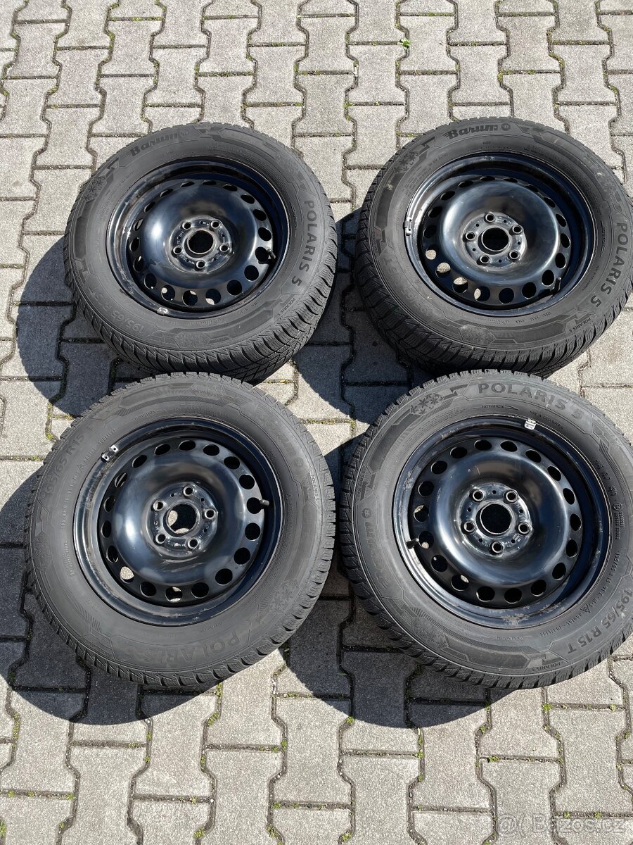 Plechové disky 5x112 R15 s zimní pneu