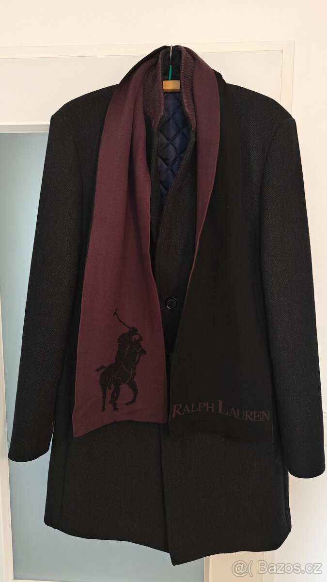 Panský kabát Bitsiani 52 + šála Ralph Lauren