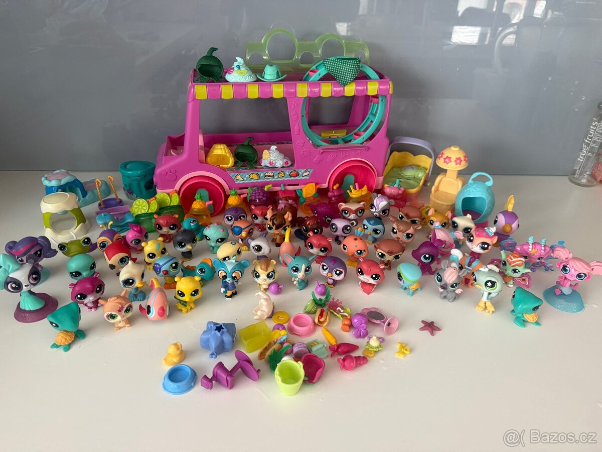 Littlest Pet Shop -LPS 58 ks + Autobus a doplňky
