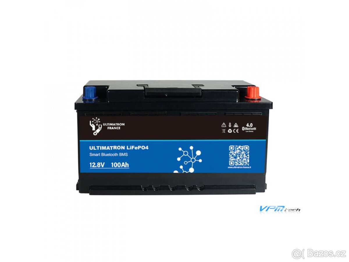 ULTIMATRON LIFEPO4 LITHIOVÁ BATERIE 12.8V 100AH
