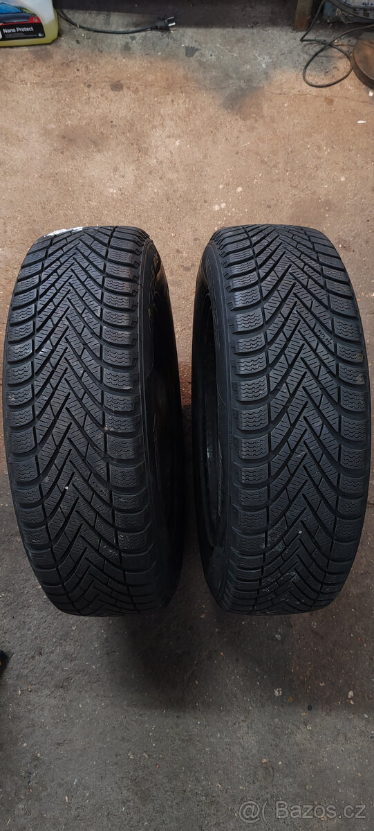 2 zimní pneumatiky PIRELLI 185/65R15 88T 7,00mm