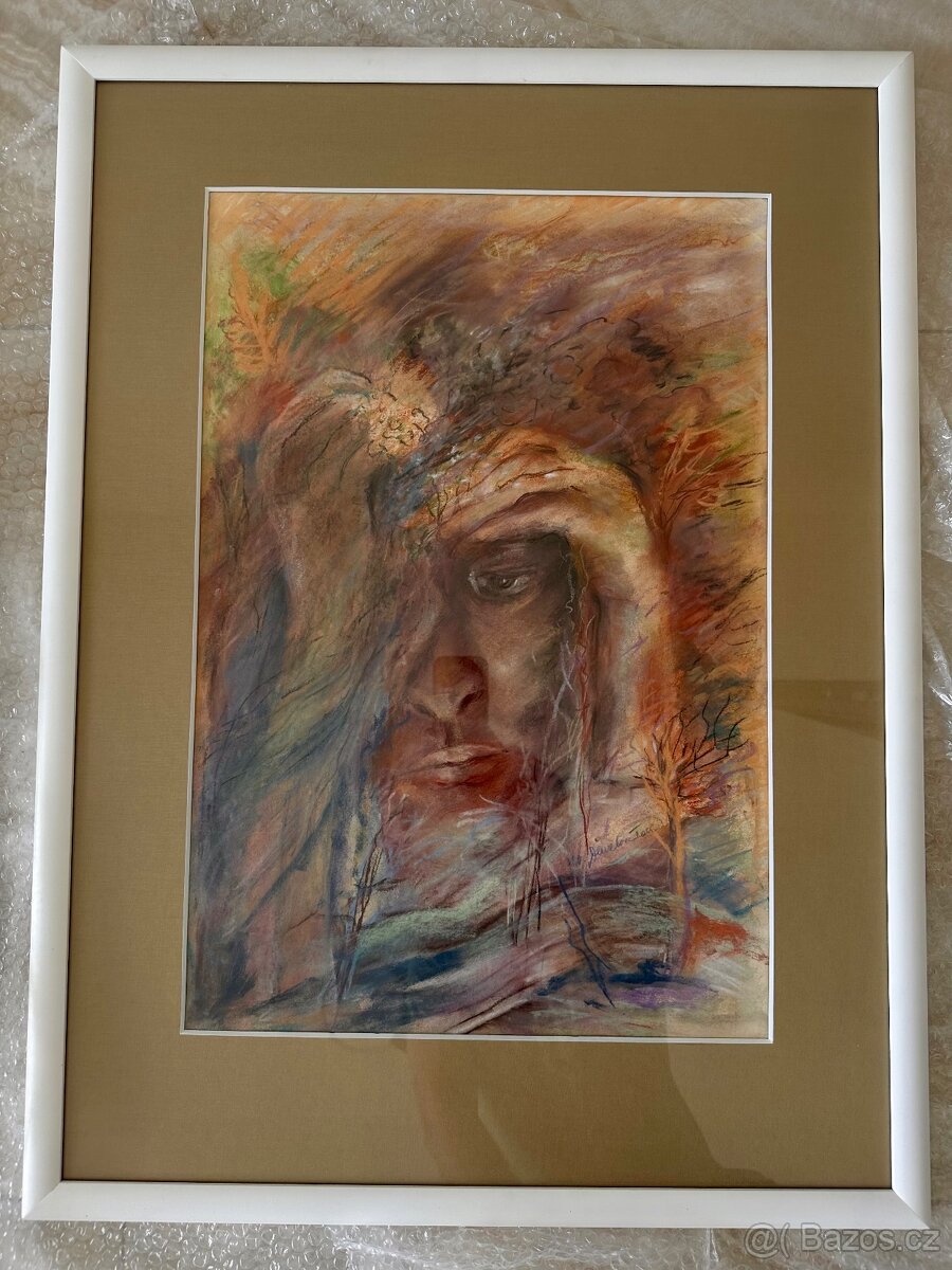 Obraz Marty Demelové vytvořený k jejímu životnímu jubileu