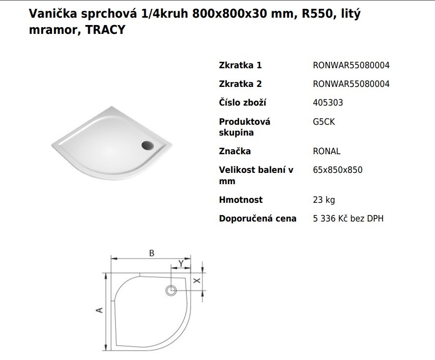 Sprchový kout s vaničkou