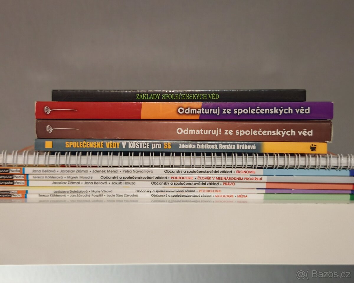 Sada 10 ks učebnic SPOLEČENSKÉ VĚDY pro gymnázia a SŠ