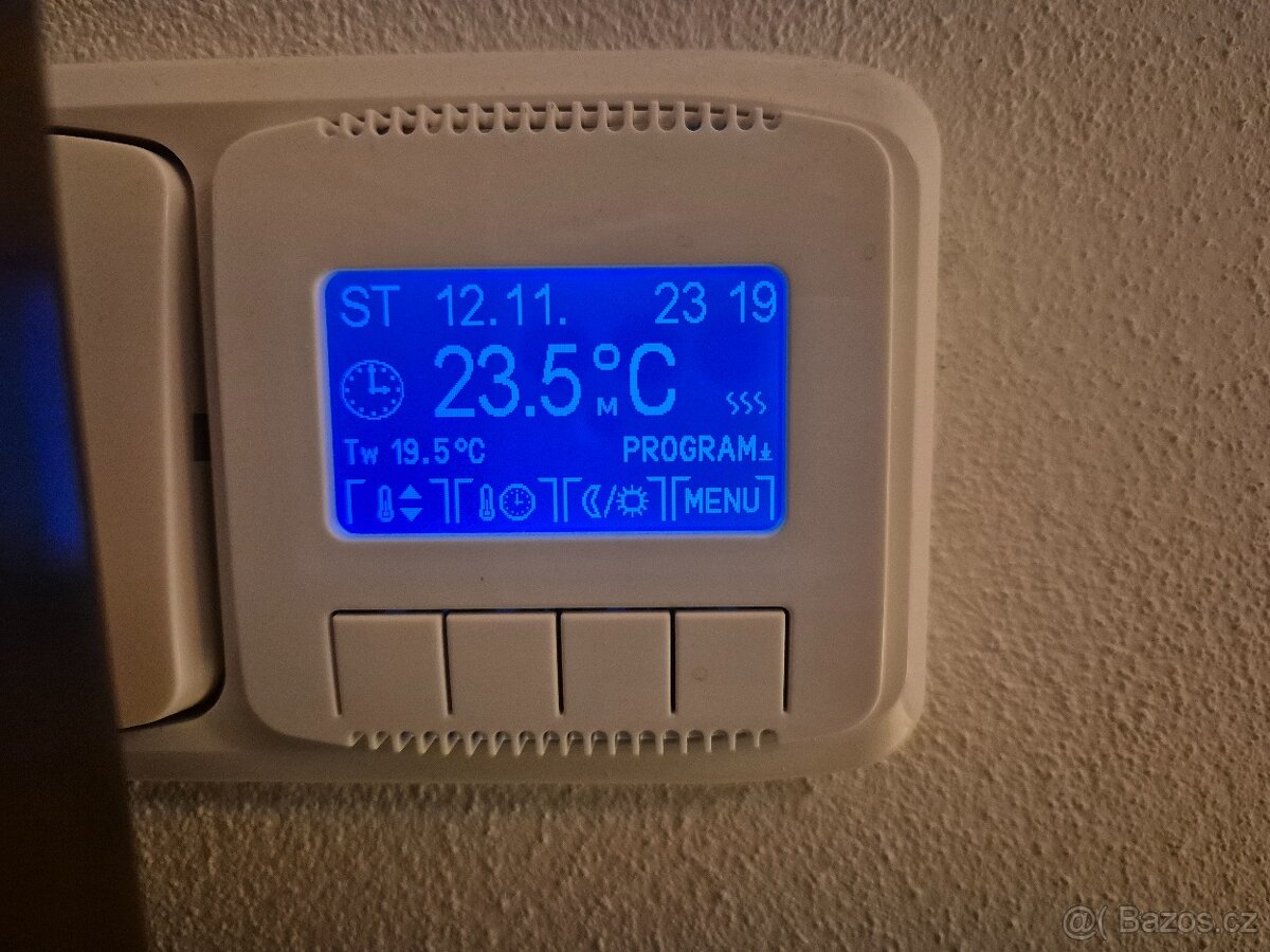 Termostat ABB Tango, digitální, bílý, program, vč. jednotky