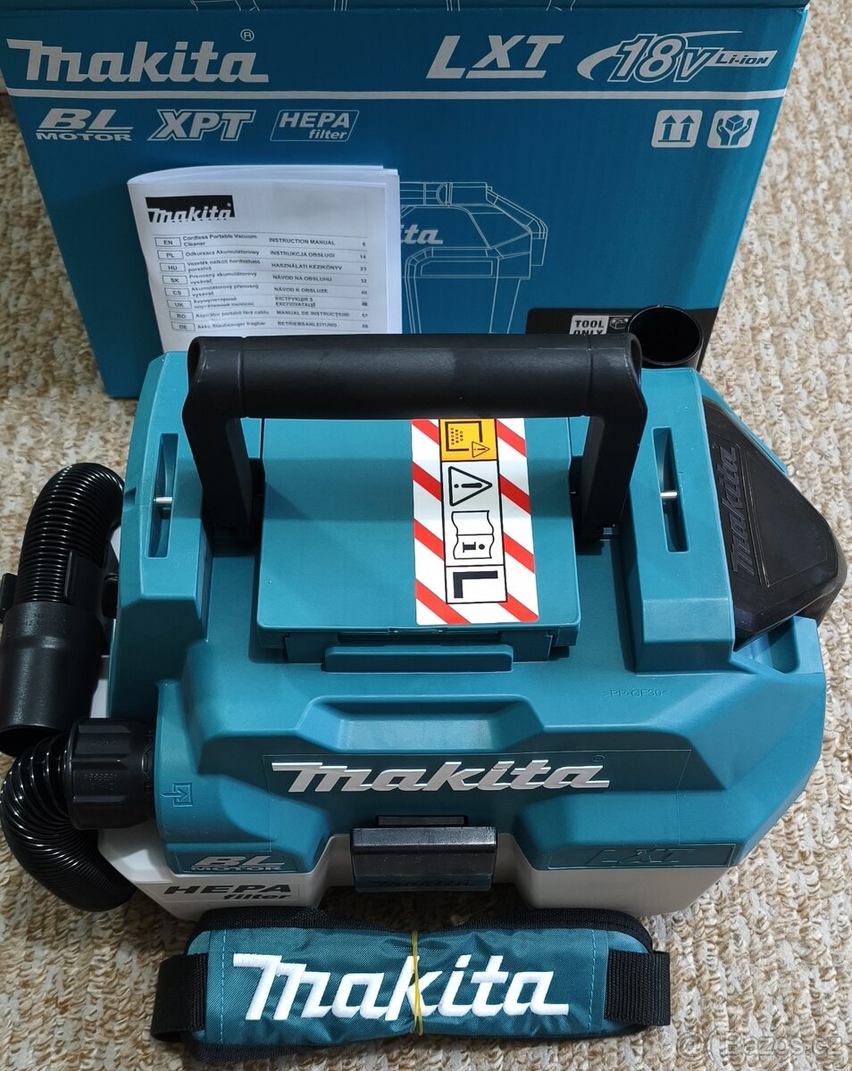 Aku vysavač Makita DVC750LZX1, bez nabíječky a Bat