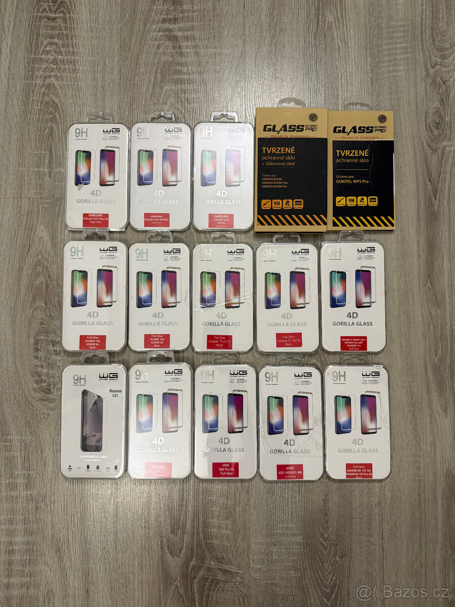 Nové ochranné skla Samsung, Huawei