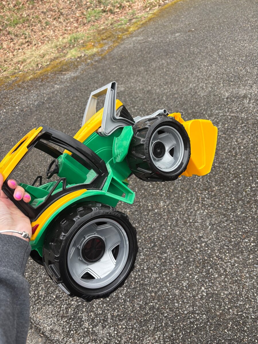 LENA Traktor se lžící a bagrem zeleno žlutý