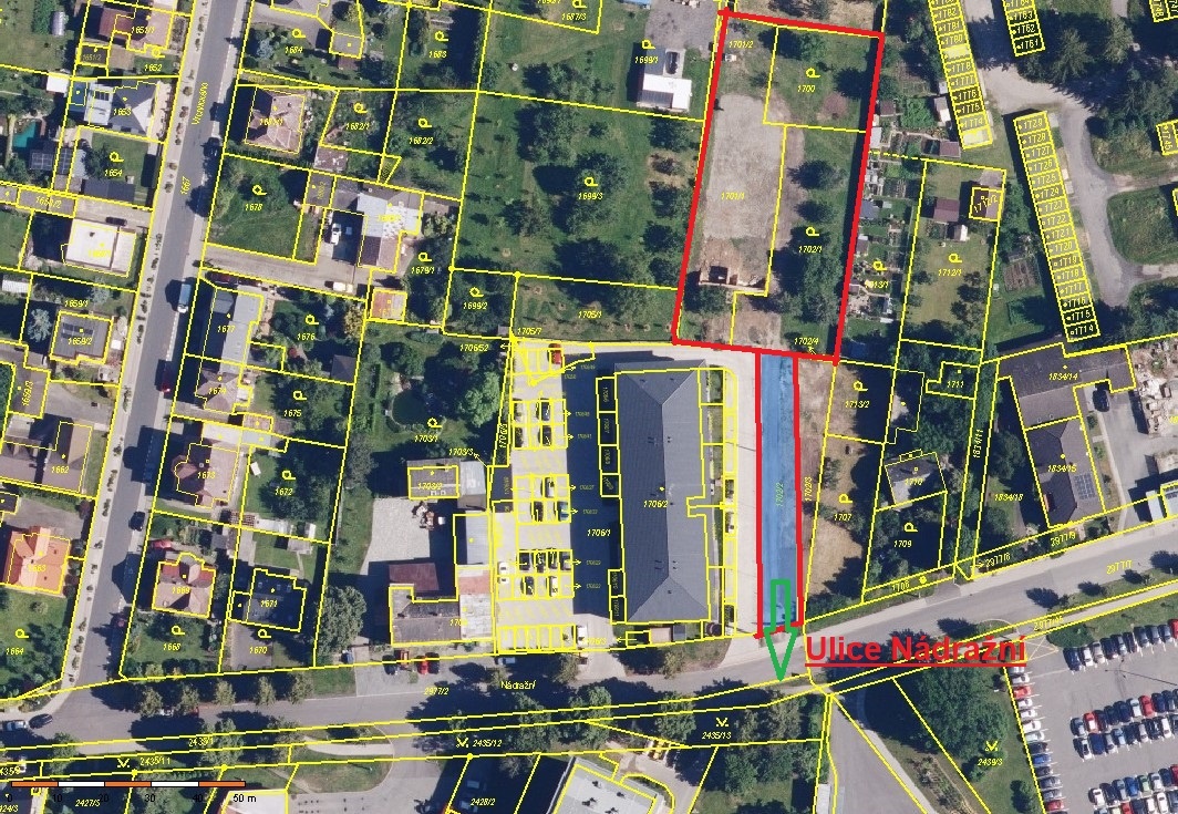 Prodej stavebního pozemku o celkové výměře 2.850 m2