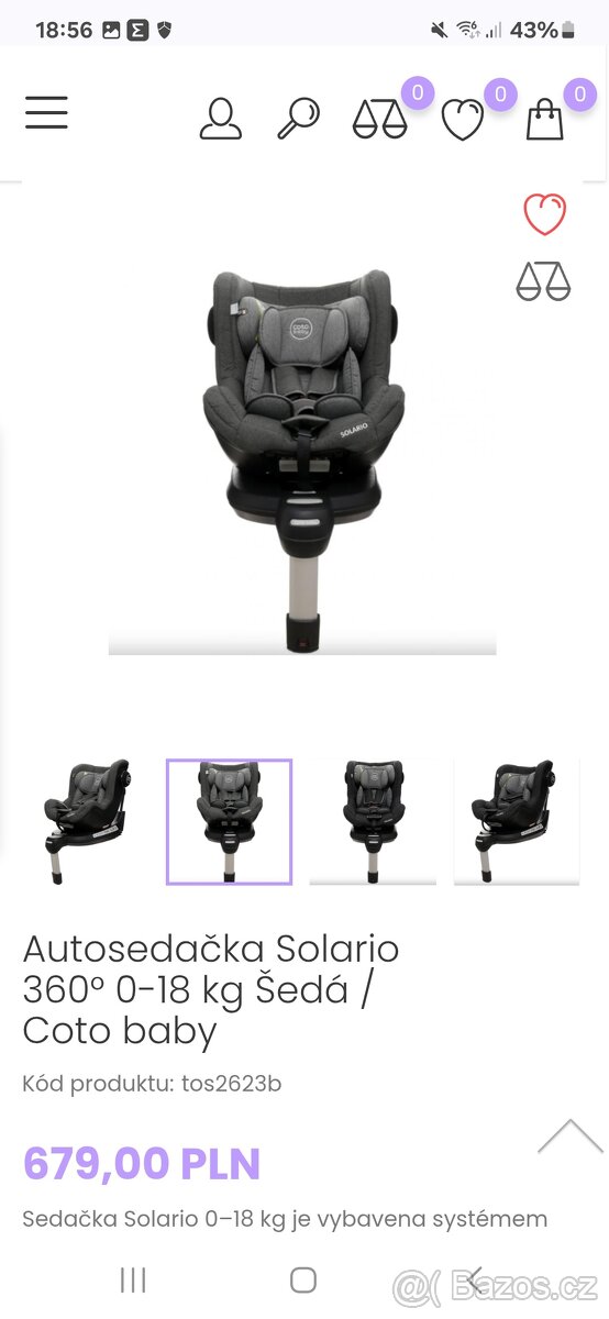 Autosedačka Coto baby Solario