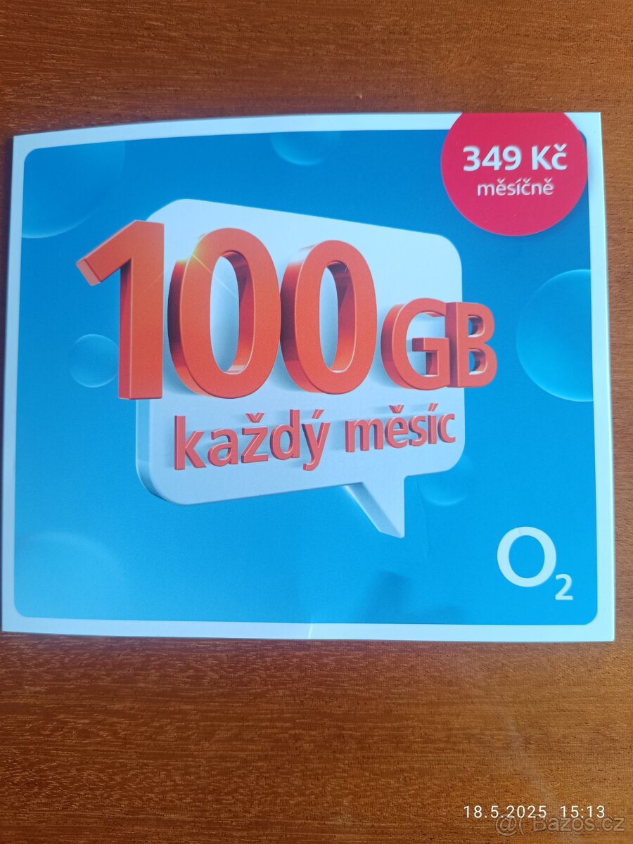 Datamanie 100 GB s kreditem 300 Kč