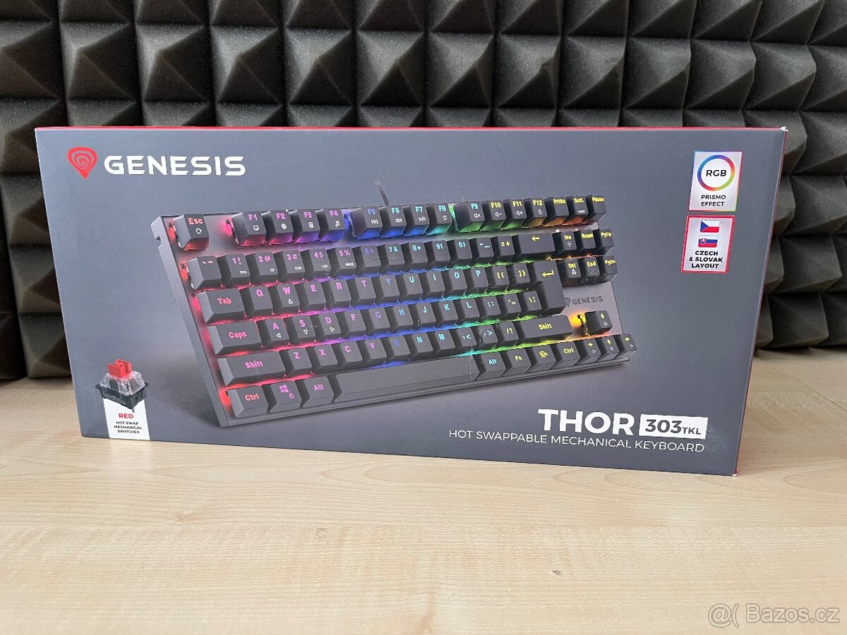Herní klávesnice Genesis THOR 303, TKL, CZ/SK lay
