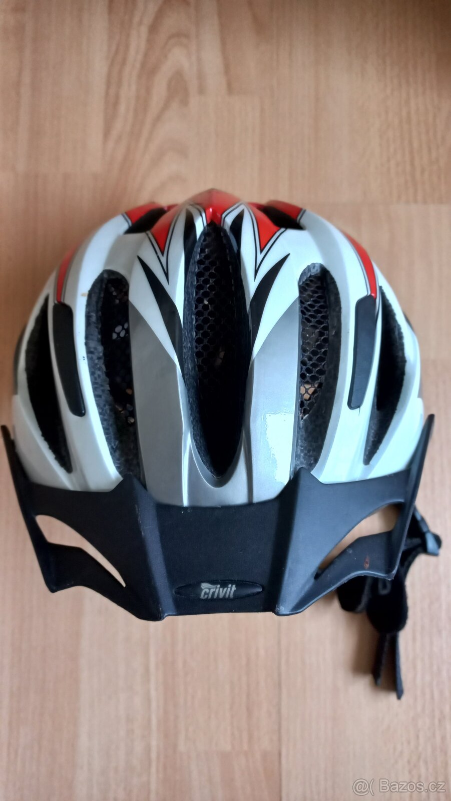 Cyklistická helma Junior - červeno bílo šedá vel.SP-KID