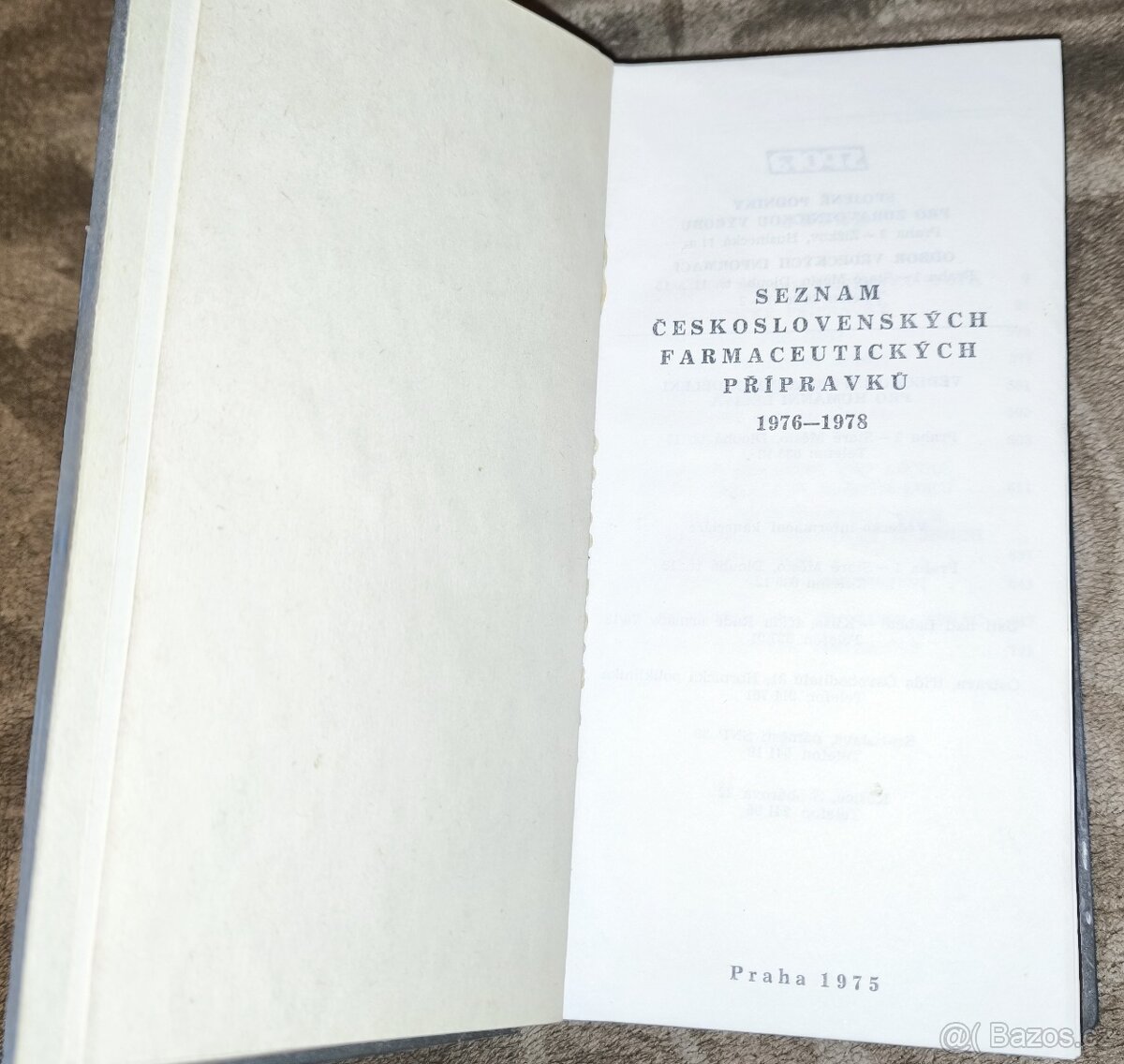 SPOFA-SEZNAM ČS. FARMACEUT. PŘÍPRAVKŮ 1976-1978