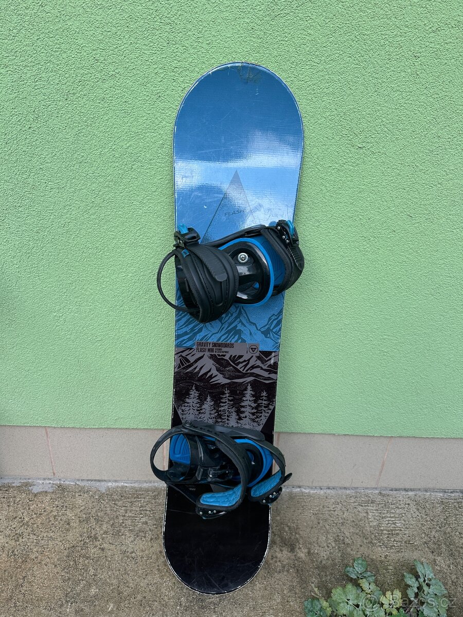 Dětsky snowboard Gravity 110 cm + vazani Gravity