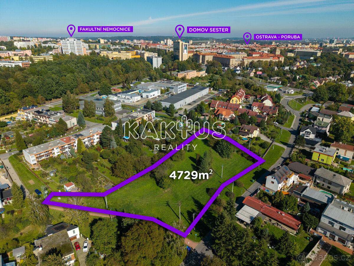 Prodej stavebního pozemku (4729m²), Ostrava-Poruba v Zahradá